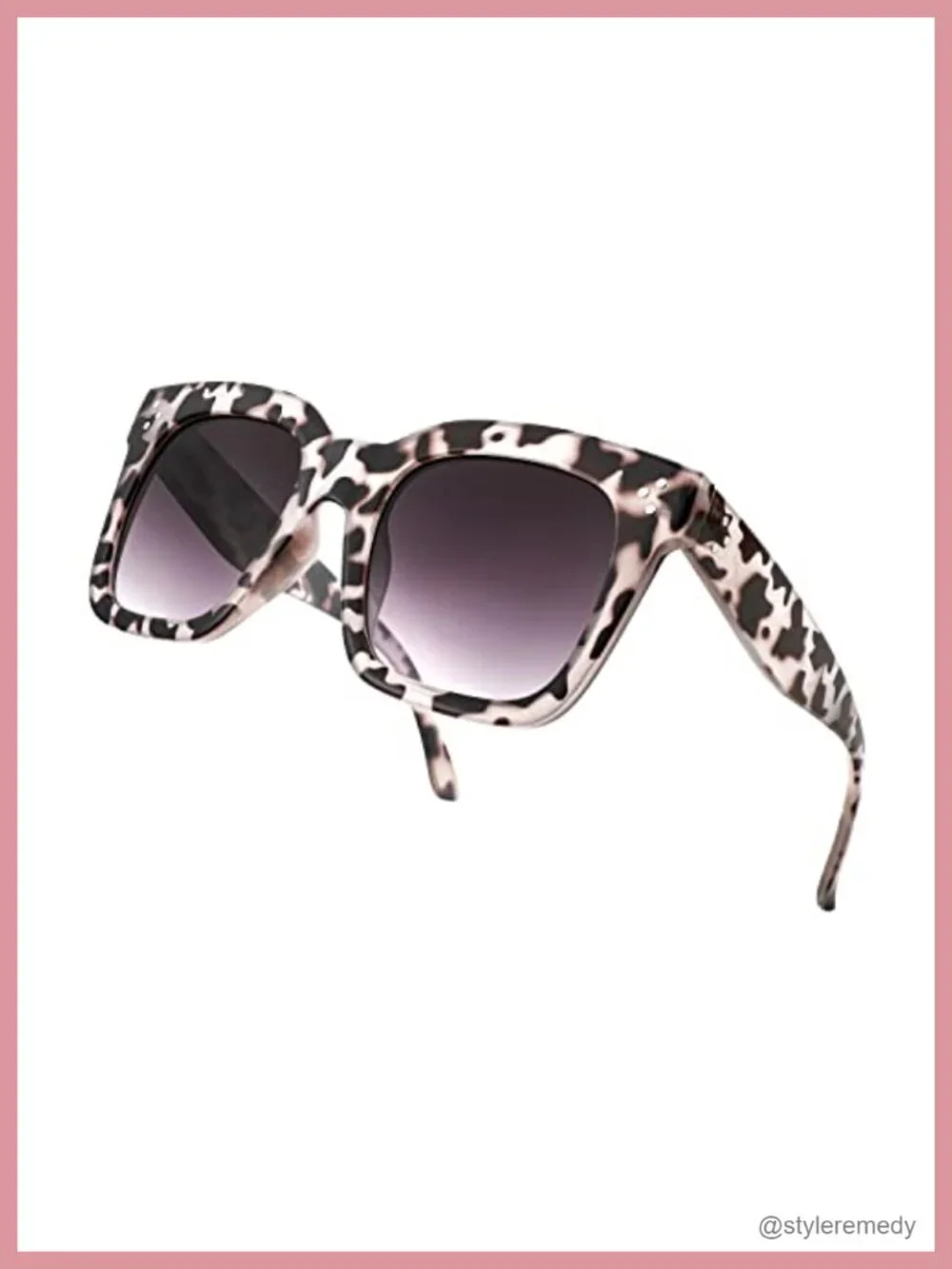 Vintage Butterfly Sunglasses UV400 Protection Oversized Retro Square
